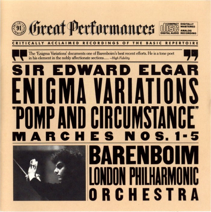 Elgar.Enigma Variations.Pomp.Barenboim.London PO.GP91